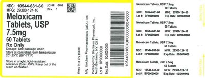 Label (Label Meloxicam Tabs 7 5mg  Bpi(10544 631 60) Unichem(29300 124 10) Rev1)